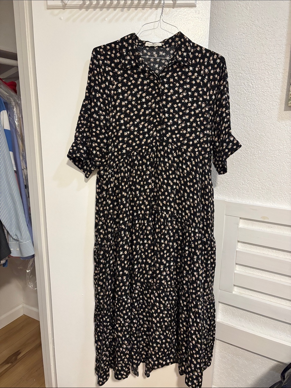 NATURAL LIFE Black Floral Maxi Dress